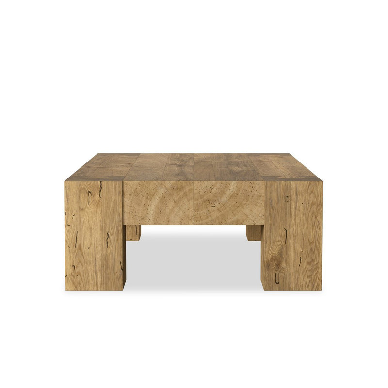 Abaso Rectangular Coffee Table - Rustic Wormwood Oak