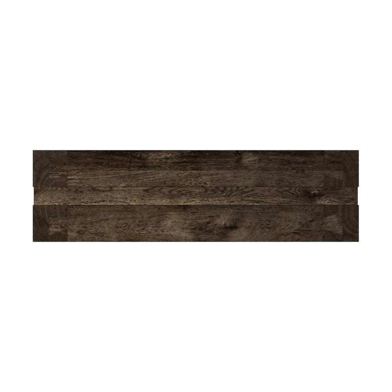 Abaso Console Table - Ebony Rustic Wormwood Oak