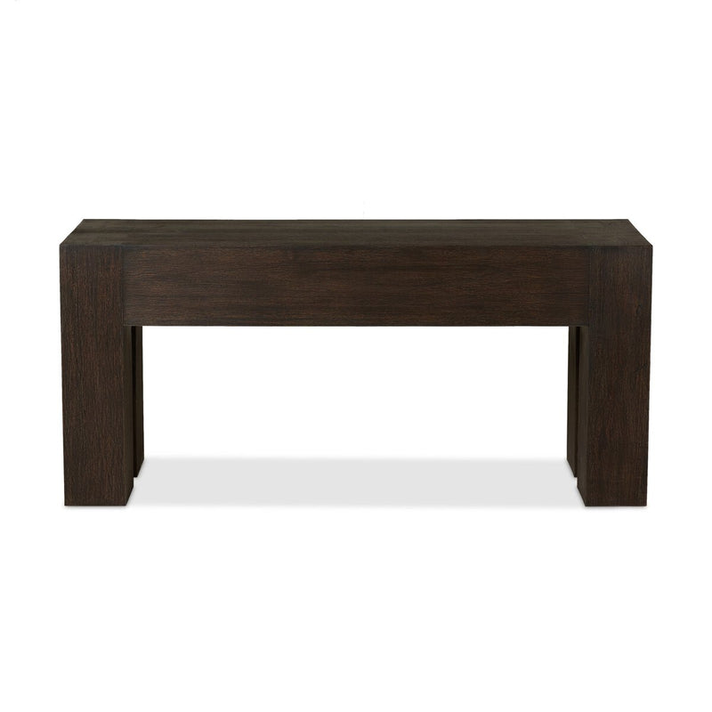 Abaso Console Table - Rustic Wormwood Oak