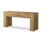 Abaso Console Table - Rustic Wormwood Oak