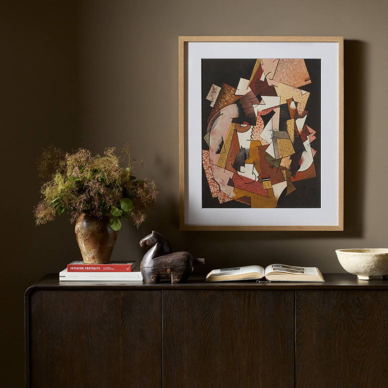 Composition Au Papier Journal by Georges Valmier - 27"X32"