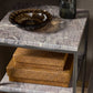 Piet Marble Nightstand - Smoke Plum Marble