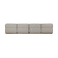 Evander Outdoor 4 Pc Sectional W/ Ottoman