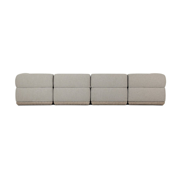 Evander Outdoor 4 Pc Sectional W/ Ottoman