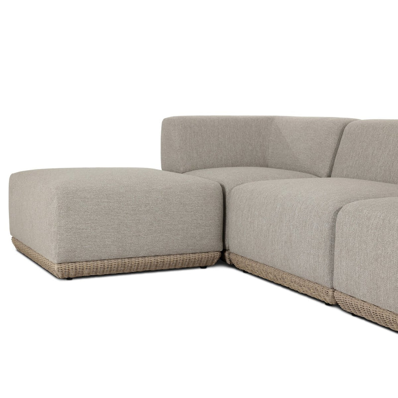 Evander Outdoor 4 Pc Sectional W/ Ottoman