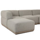 Evander Outdoor 4 Pc Sectional W/ Ottoman