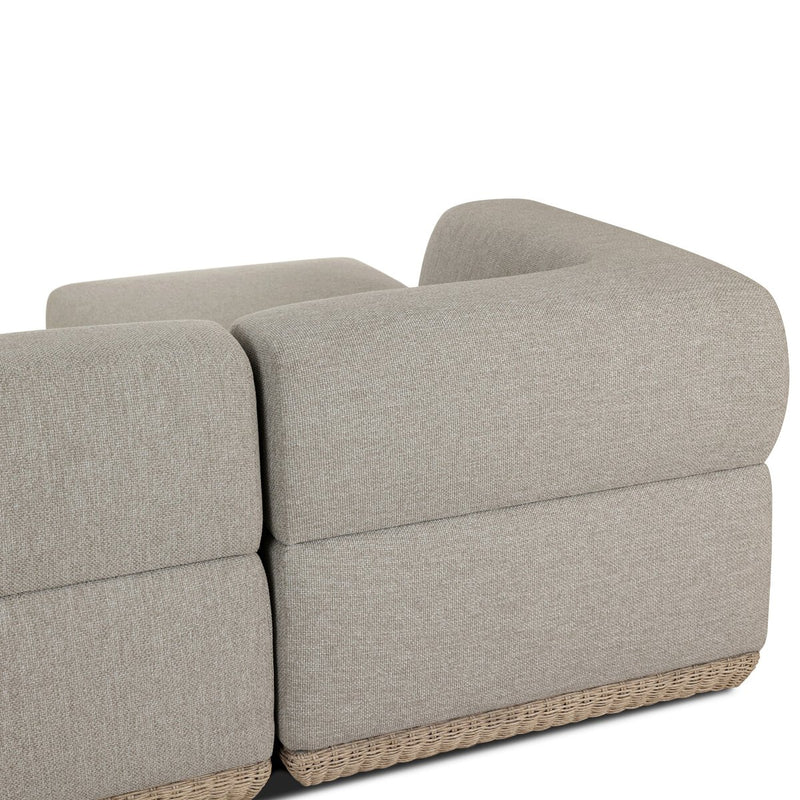 Evander Outdoor 4 Pc Sectional W/ Ottoman