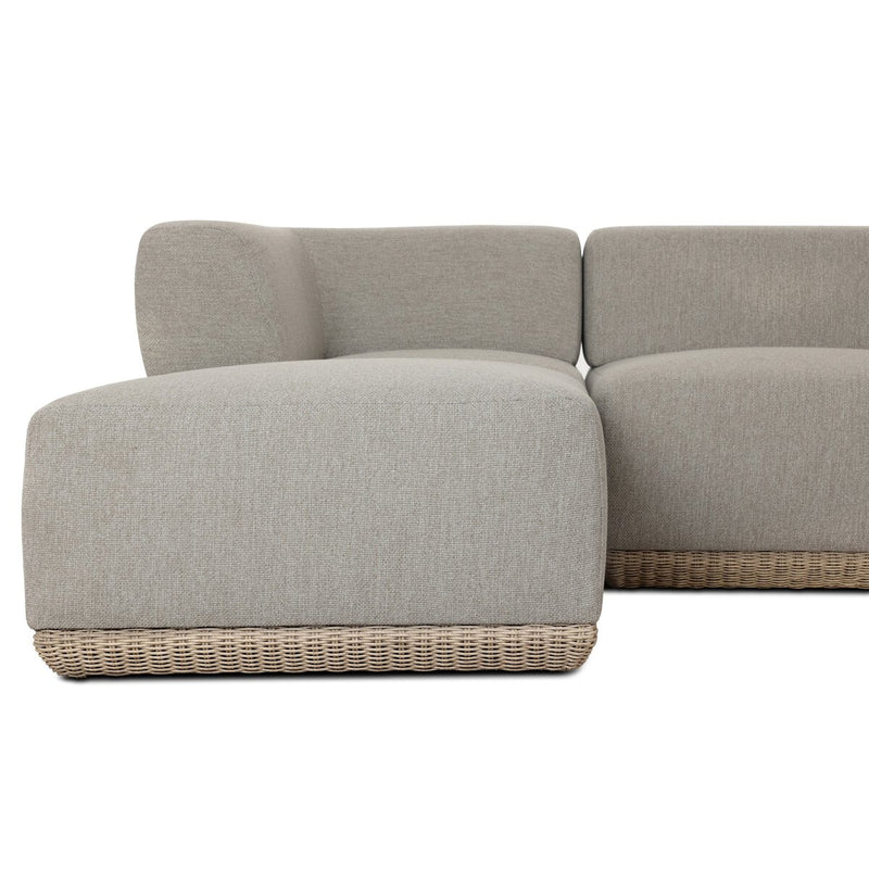 Evander Outdoor 4 Pc Sectional W/ Ottoman