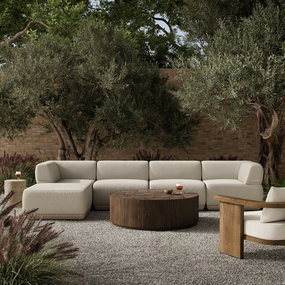 Evander Outdoor 4 Pc Sectional W/ Ottoman