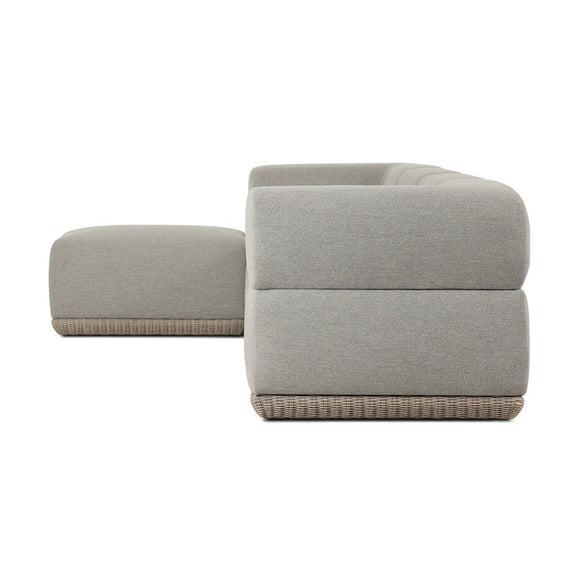 Evander Outdoor 4 Pc Sectional W/ Ottoman