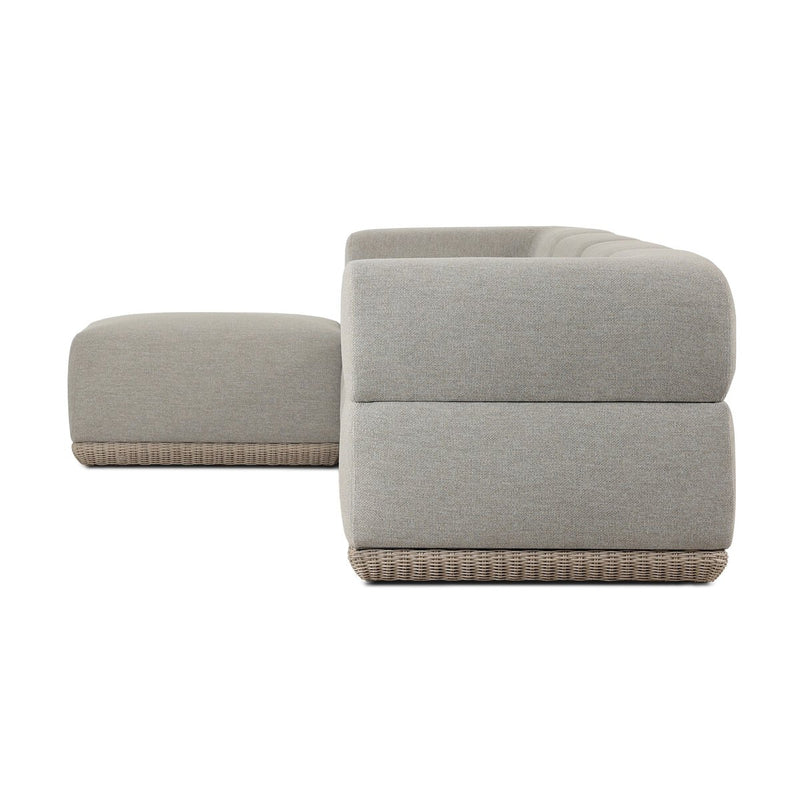 Evander Outdoor 4 Pc Sectional W/ Ottoman