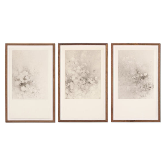 Breath Drawing Triptych by Adrián White - 36"X18"