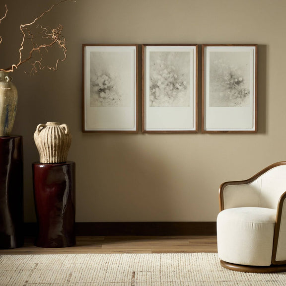 Breath Drawing Triptych by Adrián White - 60"X32"