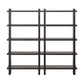 James Wall Mounted Bookcase - Double