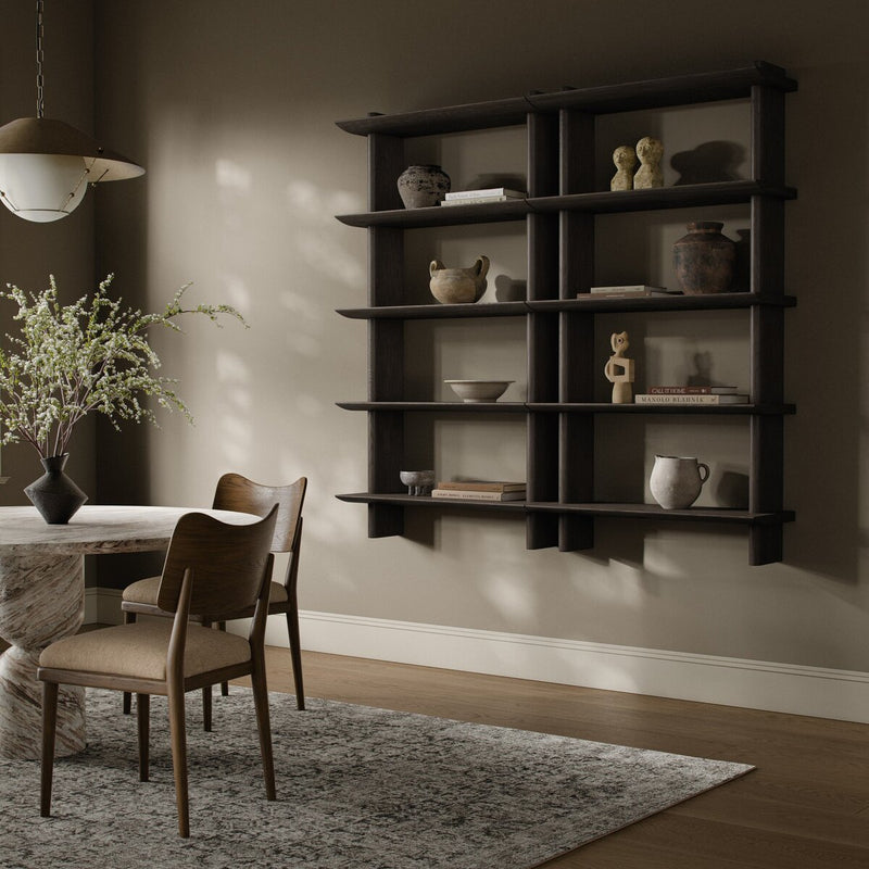 James Wall Mounted Bookcase - Double