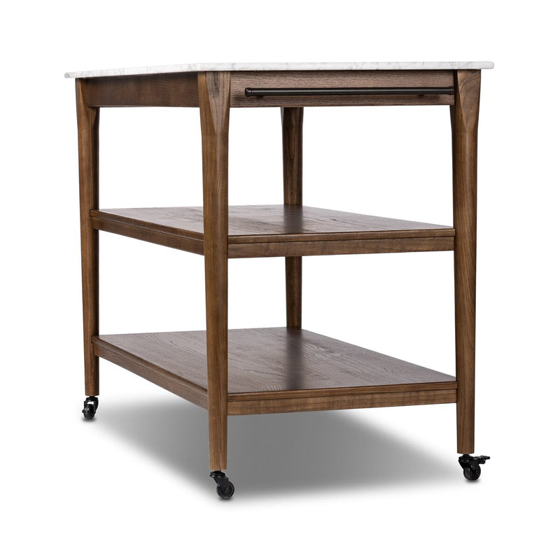Lawhon Kitchen Island - Carrara White Marble