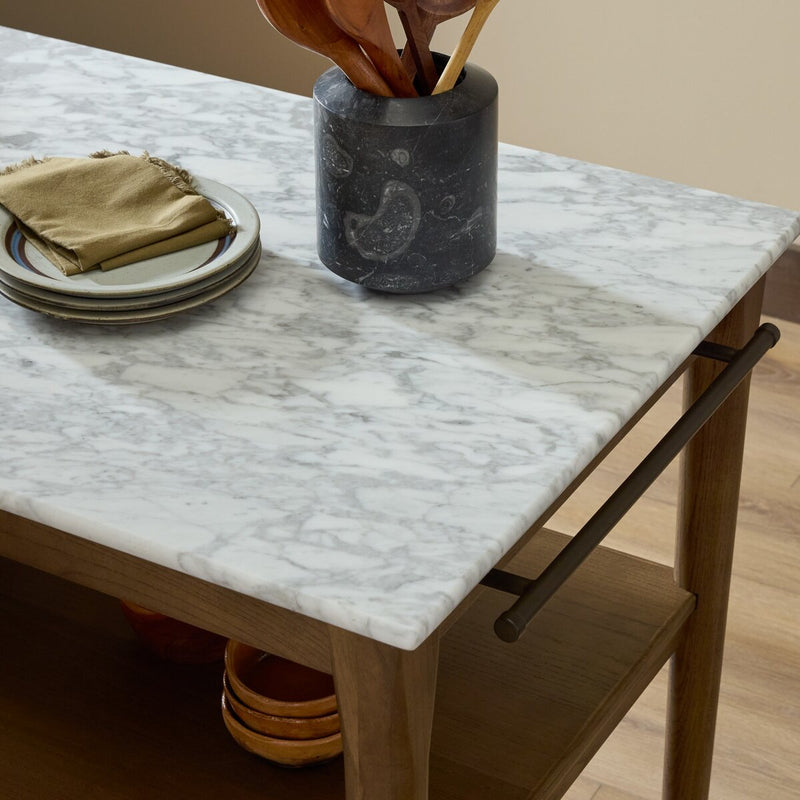 Lawhon Kitchen Island - Carrara White Marble