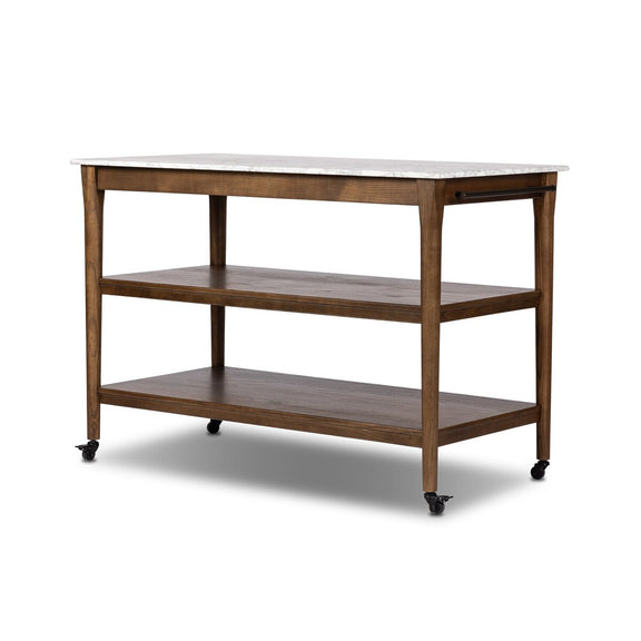 Lawhon Kitchen Island - Carrara White Marble