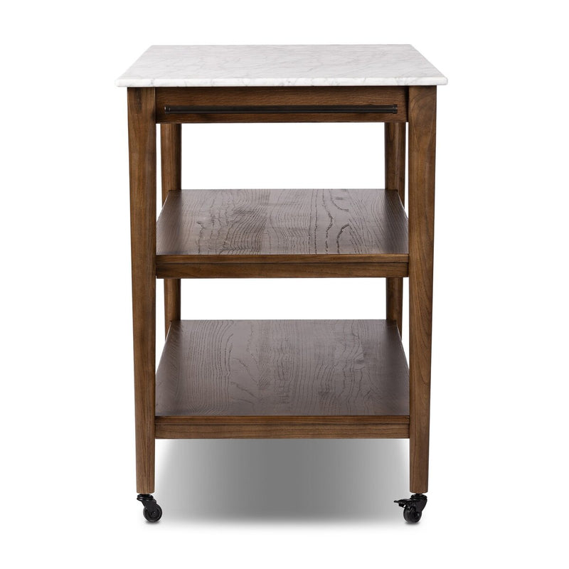 Lawhon Kitchen Island - Carrara White Marble