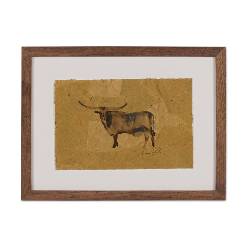 Longhorn Sketch - Edit by Lauren Fuhr - 16"X12"