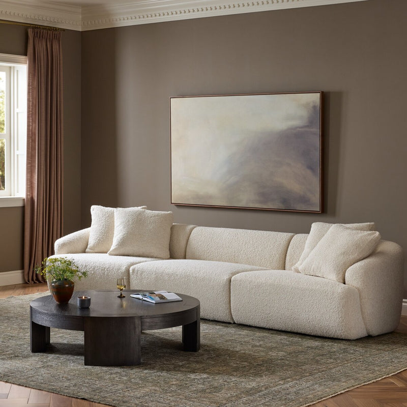 Lisa 3Pc Sectional - Gemena Cream