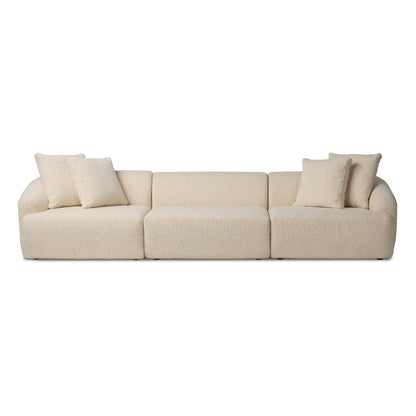 Lisa 3Pc Sectional - Gemena Cream
