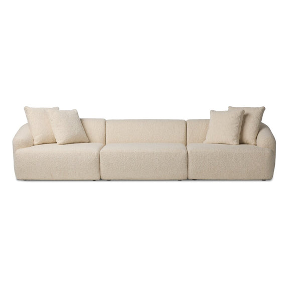 Lisa 3Pc Sectional - Gemena Cream