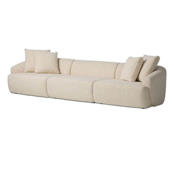 Lisa 3Pc Sectional - Gemena Cream