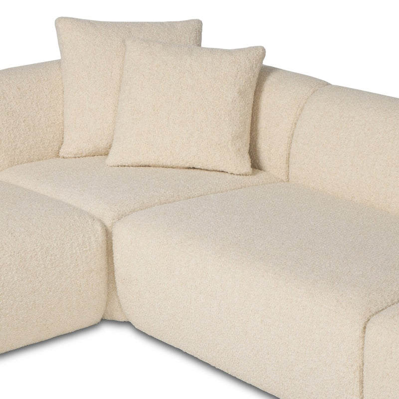 Lisa 5Pc Sectional - Gemena Cream