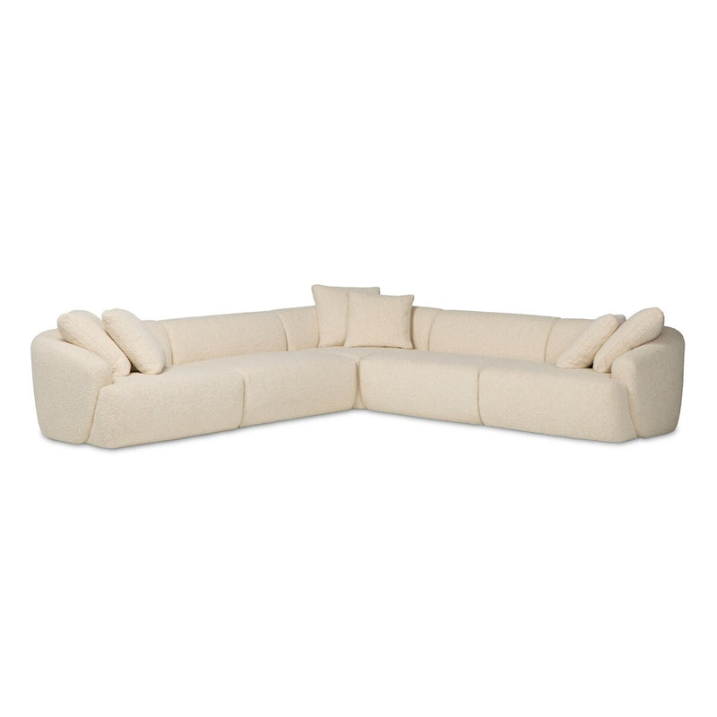 Lisa 5Pc Sectional - Gemena Cream
