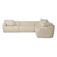 Lisa 5Pc Sectional - Gemena Cream