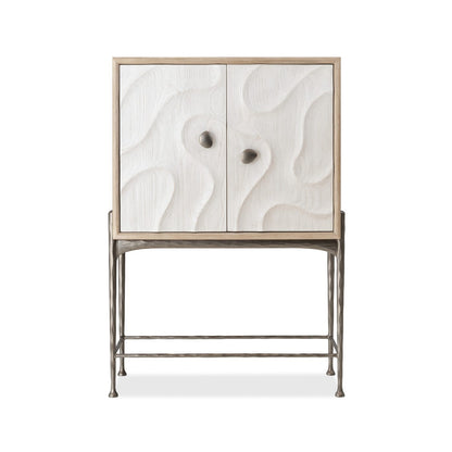 Melange Sandswept Bar Cabinet