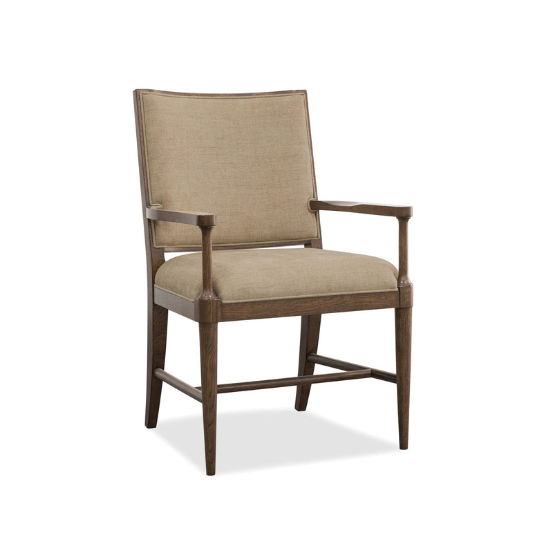 Cashiers Arm Fabric Chair - Chestnut
