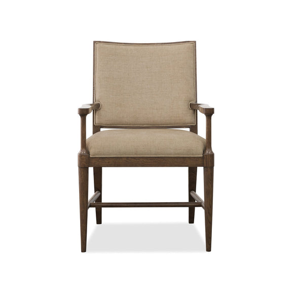 Cashiers Arm Fabric Chair - Chestnut