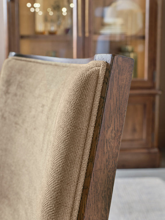 Cashiers Dining Side Fabric Chair - Chestnut