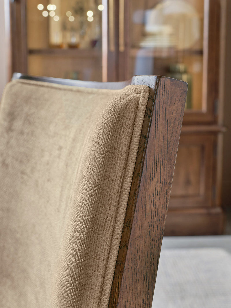 Cashiers Dining Side Fabric Chair - Chestnut