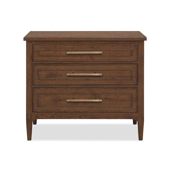 Cashiers Three Drawer Nightstand - Chestnut