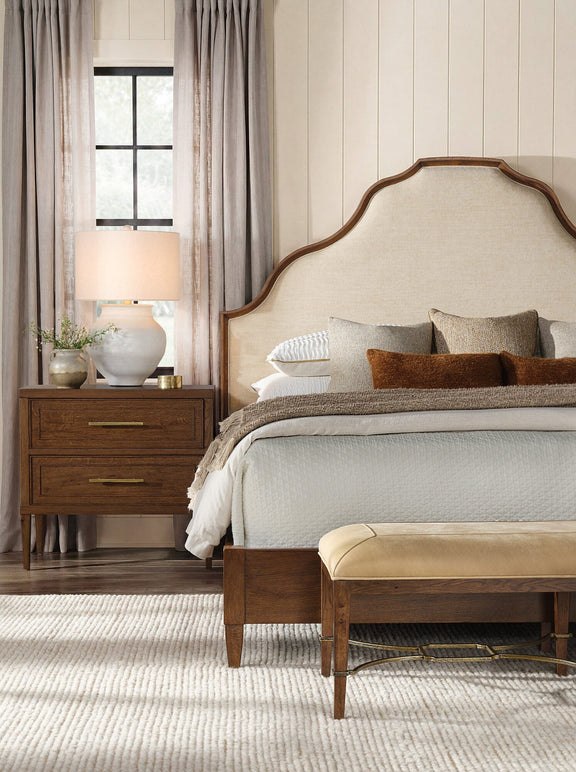 Cashiers Upholstered Panel Bed - Chestnut