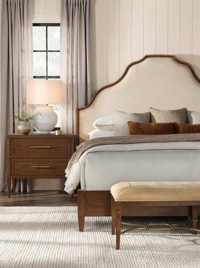 Cashiers Upholstered Panel Bed - Chestnut