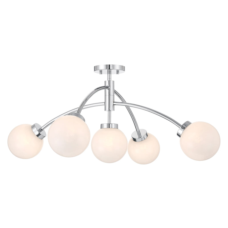 Redfield 5-Light Semi-Flush