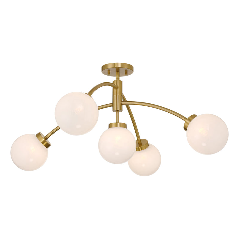 Redfield 5-Light Semi-Flush
