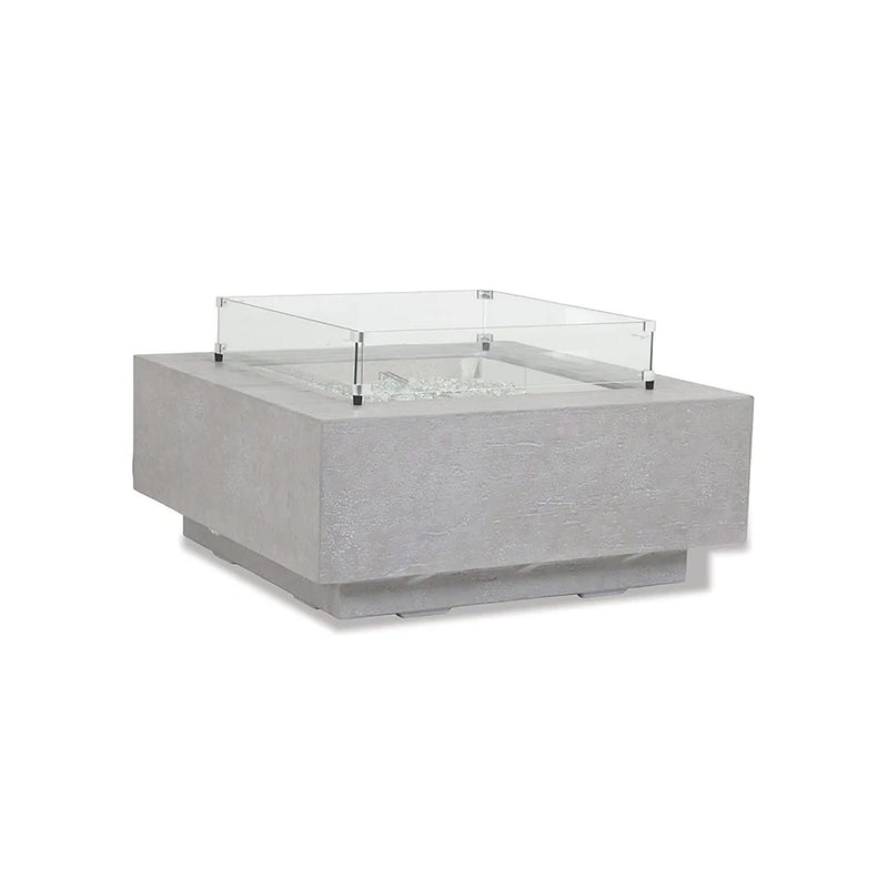 Square Fire Table Glass Surround