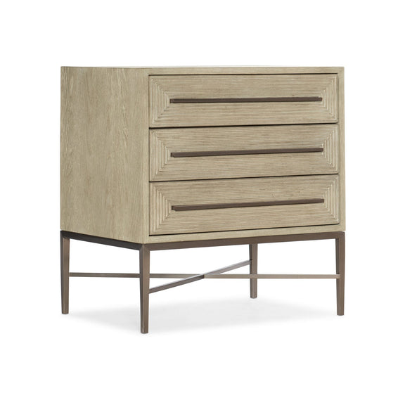Cascade Three-Drawer Nightstand