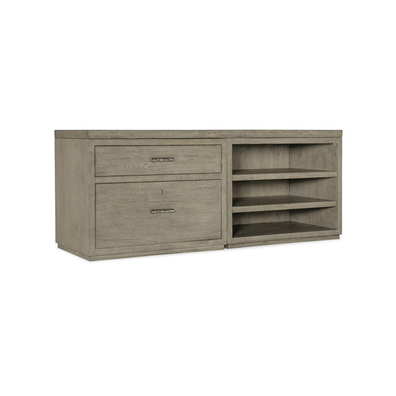 Linville Falls 72" Credenza with Lateral File and Open Desk Cabinet