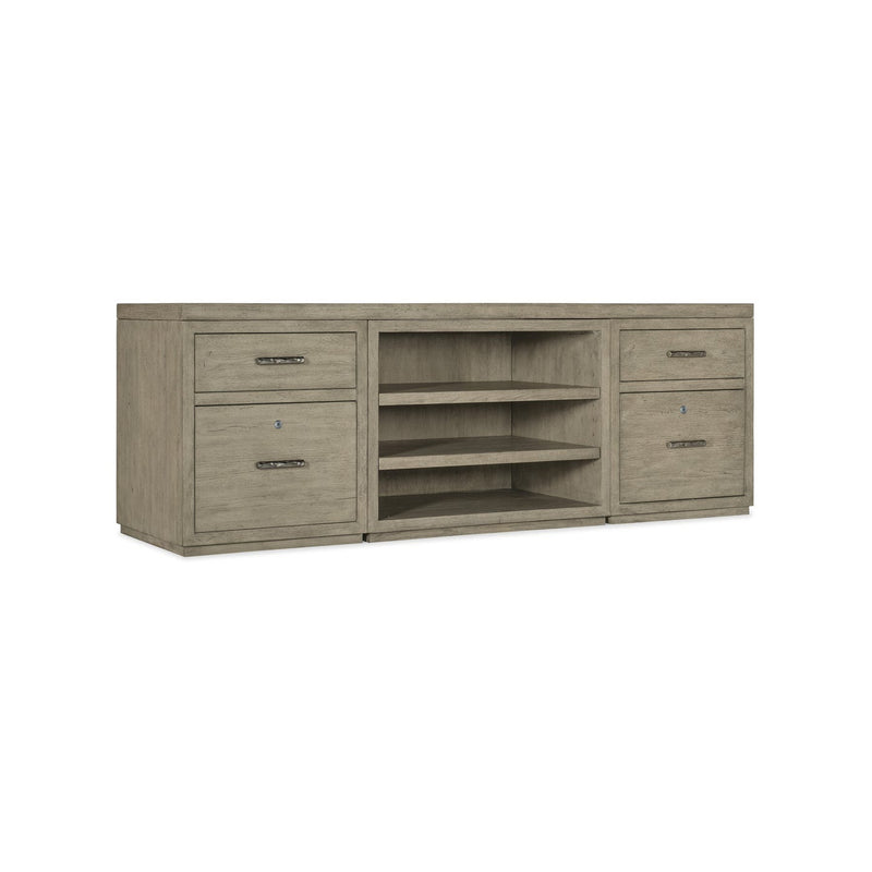 Linville Falls 84" Credenza with Two Files and Open Desk Cabinet
