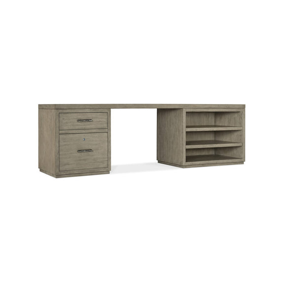 Linville Falls 96" Desk with One File and Open Desk Cabinet