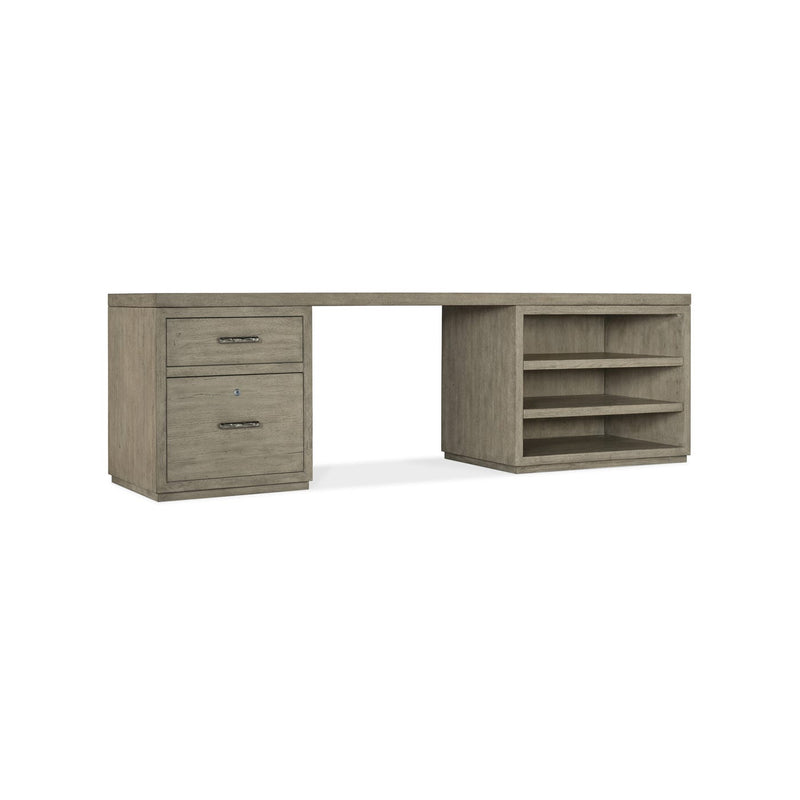 Linville Falls 96" Desk with One File and Open Desk Cabinet