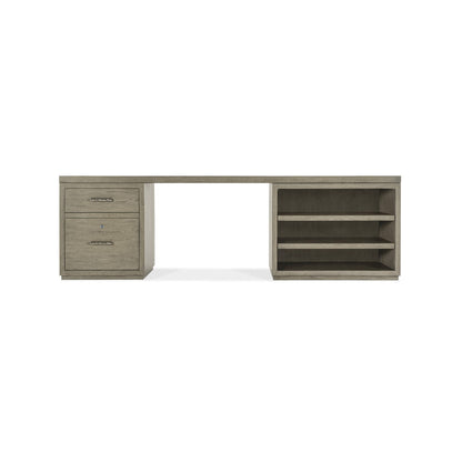 Linville Falls 96" Desk with One File and Open Desk Cabinet