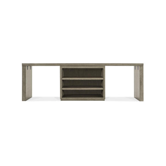 Linville Falls 96" Desk with Centered Open Desk Cabinet