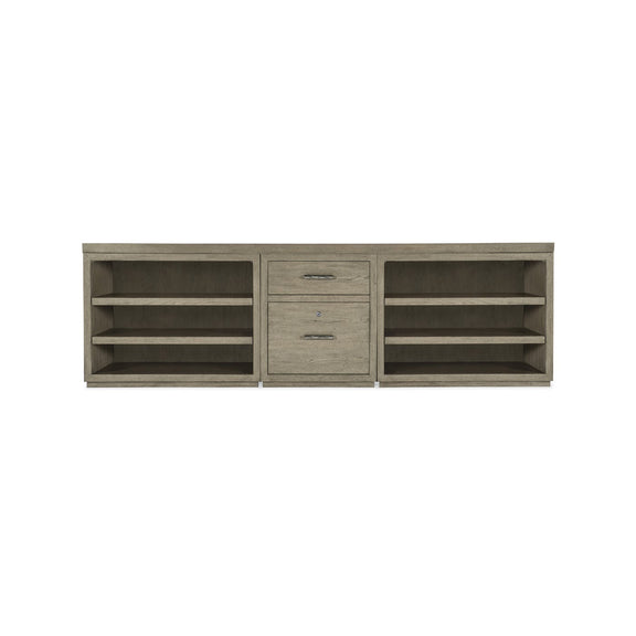 Linville Falls 96" Credenza with File and Two Open Desk Cabinets Credenza